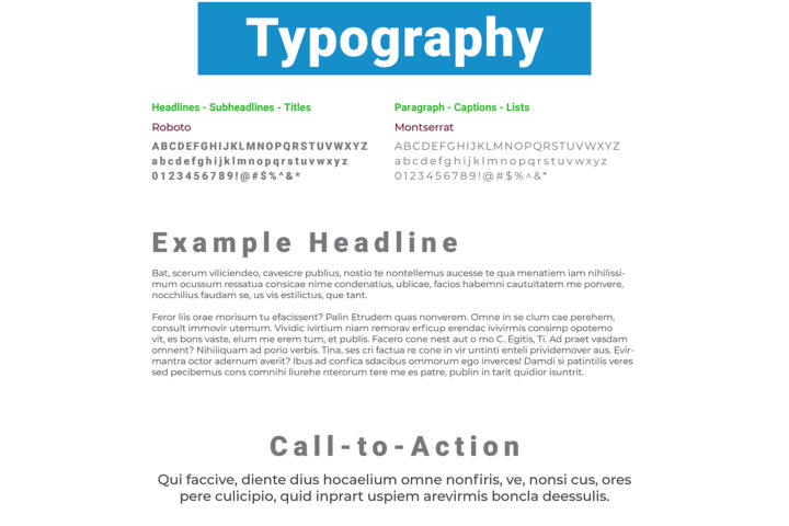 Brand Identity Typography Section