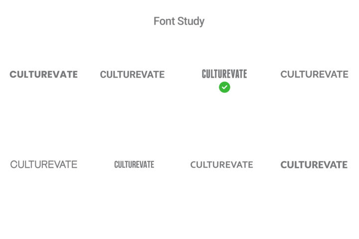 Culturevate Logo Font Study