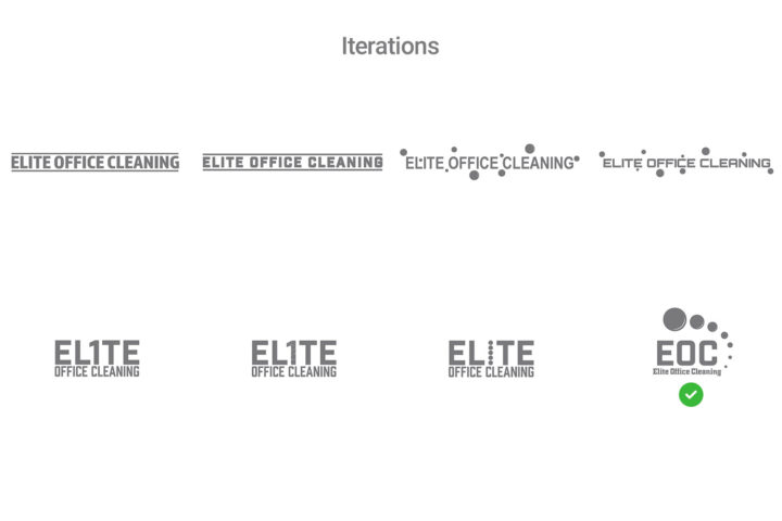 Elite Office Cleaning Lockup Iterations