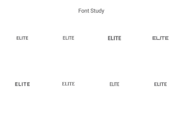 Elite Office Cleaning Logo Font Study