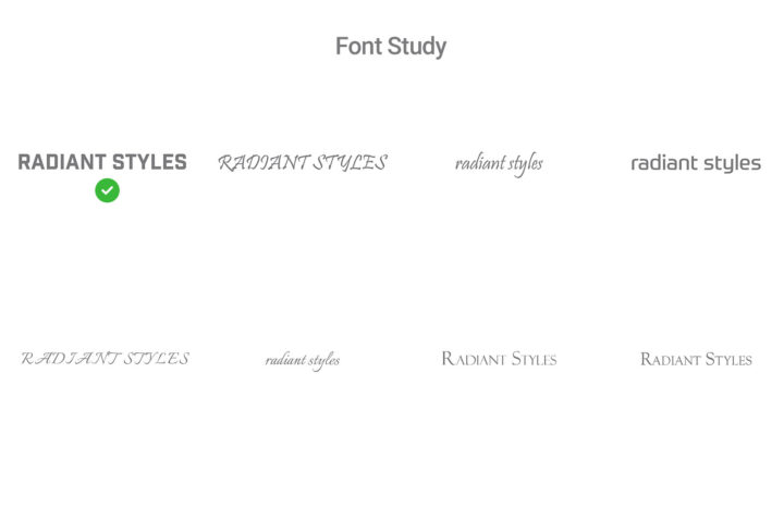 Radiant Styles Logo Font Study