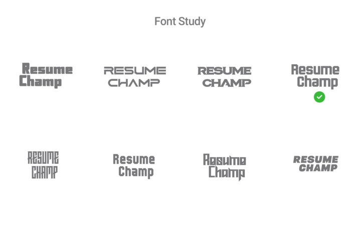 Resume Champ Logo Font Study 2