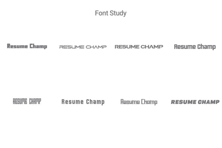 Resume Champ Logo Font Study