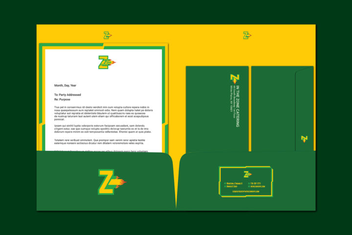 In The Zone Catering Brand Stationery 7